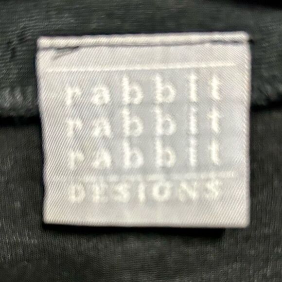 Rabbit Designs Tunic Blouse Women's Size 4P Black Sparkle Glitters Top - Picture 9 of 11